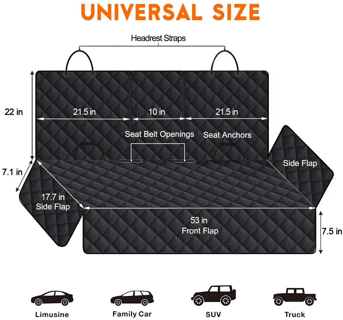 Waterproof dog car seat cover