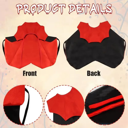Pet Vampire Cape – Hauntingly Cute Halloween Costume for Cats &amp; Small Dogs