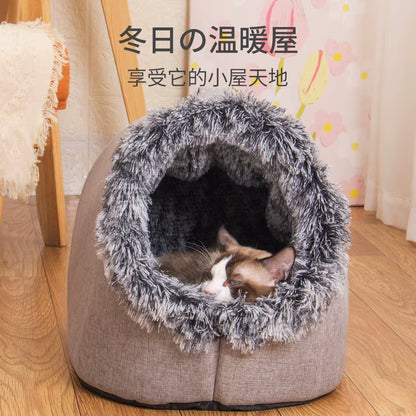 WarmNest Cozy Cave – Self-Warming Tent Bed for Cats &amp; Small Dogs