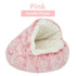 2-in-1 Round Cushion & Warm Pet House for Cats and Small Dogs