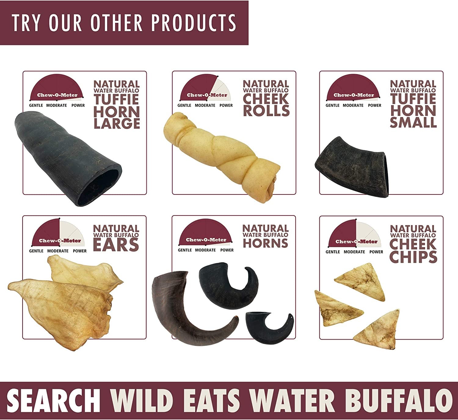 Grain free water buffalo dog chews