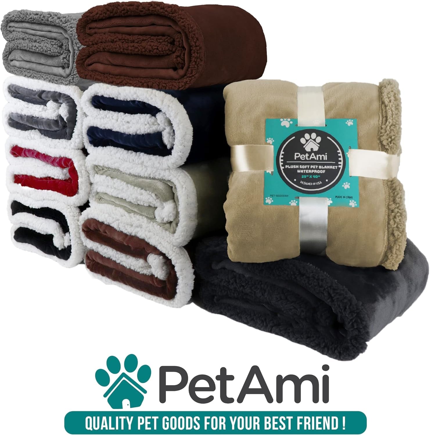 Soft sherpa blanket for medium large dogs
