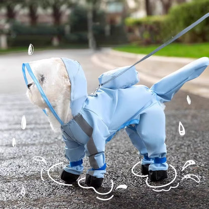 Full-Cover Pet Raincoat – All-Weather Waterproof Poncho for Dogs &amp; Cats