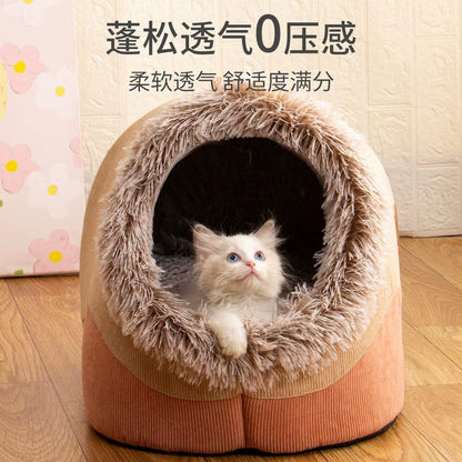 WarmNest Cozy Cave – Self-Warming Tent Bed for Cats &amp; Small Dogs