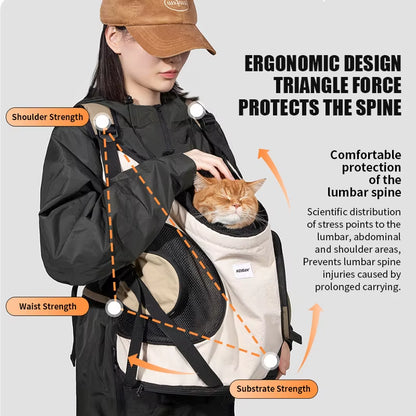 Pet Front Carry Chest Backpack – Stylish, Secure &amp; Super Comfortable for Outdoor Adventures