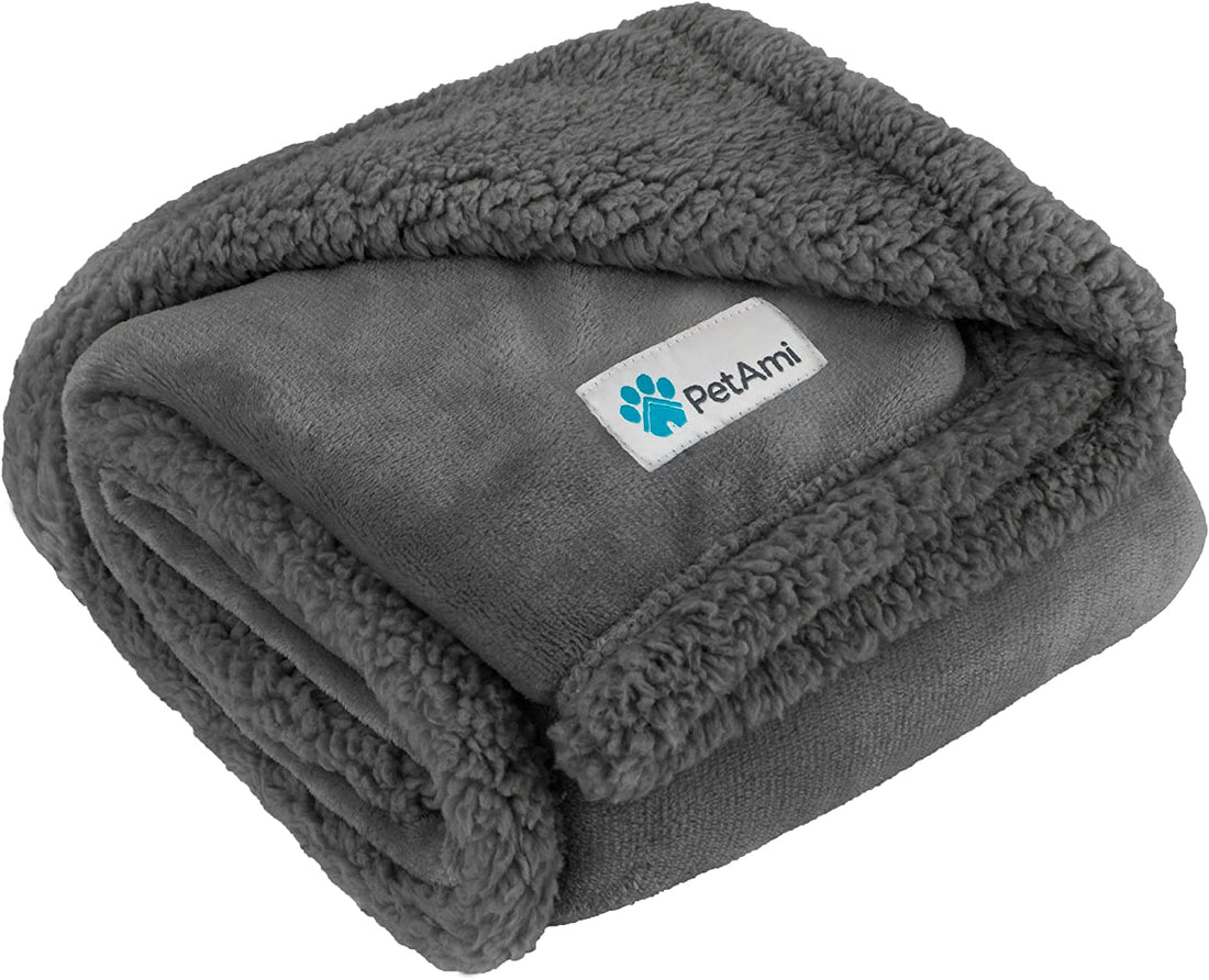 Soft sherpa blanket for medium large dogs