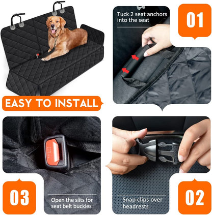 Waterproof dog car seat cover