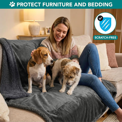 Soft sherpa blanket for medium large dogs