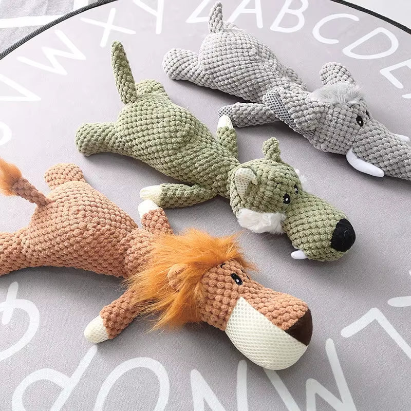 Squeaky Animal Plush Toys – Fun, Teething &amp; Tooth-Cleaning in One