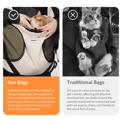 Pet Front Carry Chest Backpack – Stylish, Secure &amp; Super Comfortable for Outdoor Adventures