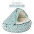 2-in-1 Round Cushion & Warm Pet House for Cats and Small Dogs